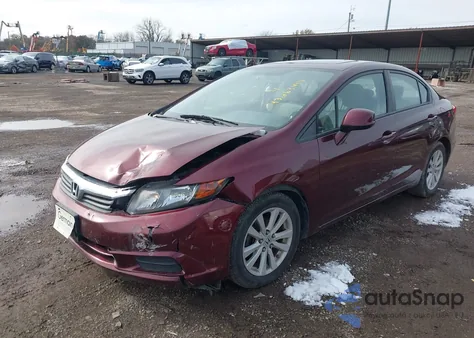 2012 Honda Civic Ex-L from USA, damaged, VIN 19XFB2F98CE066801
